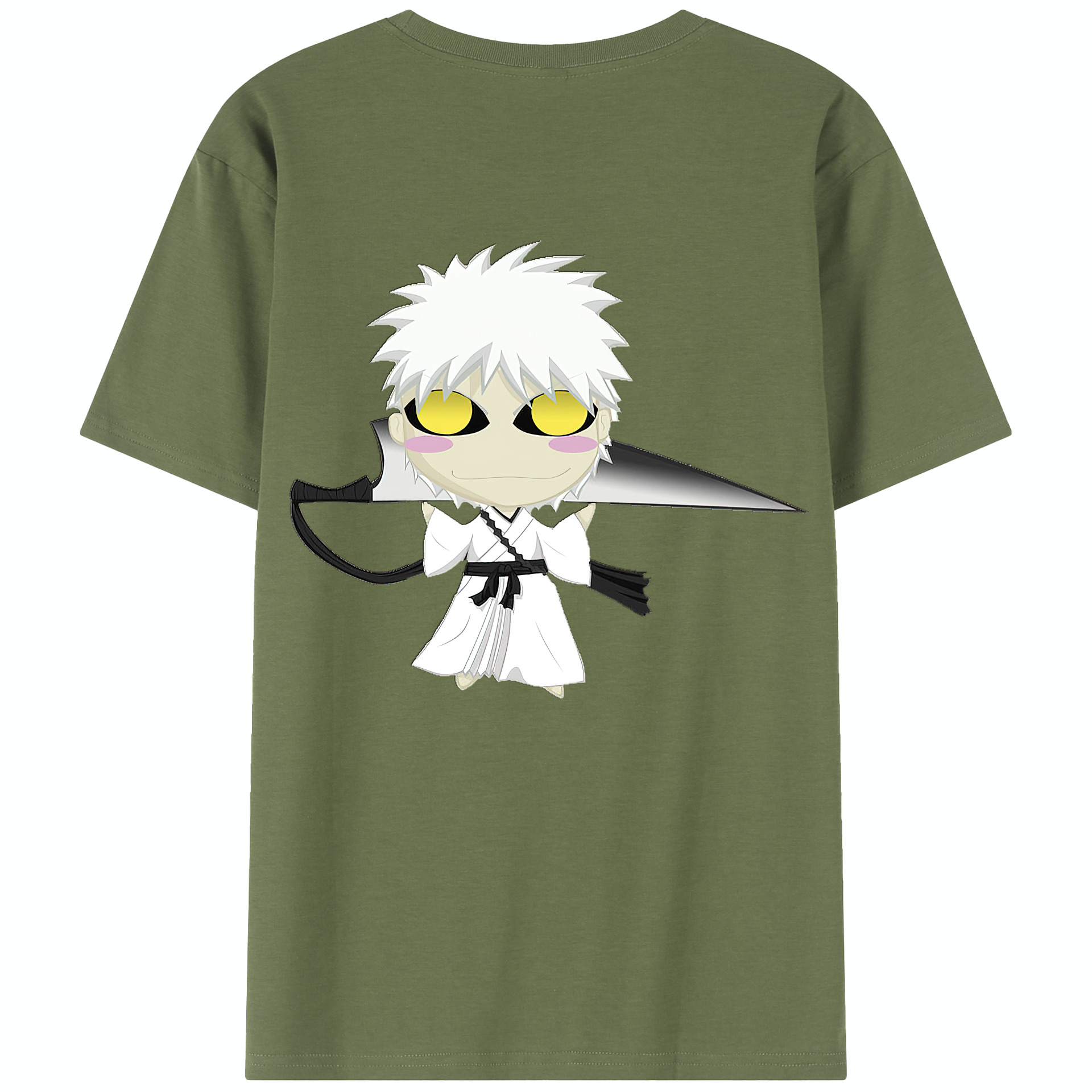 （画像用） ブリーチ 黒崎一護（くろさき いちご）BLEACH Kurosaki Ichigo 綿100％半袖Tシャツ（背面プリント）